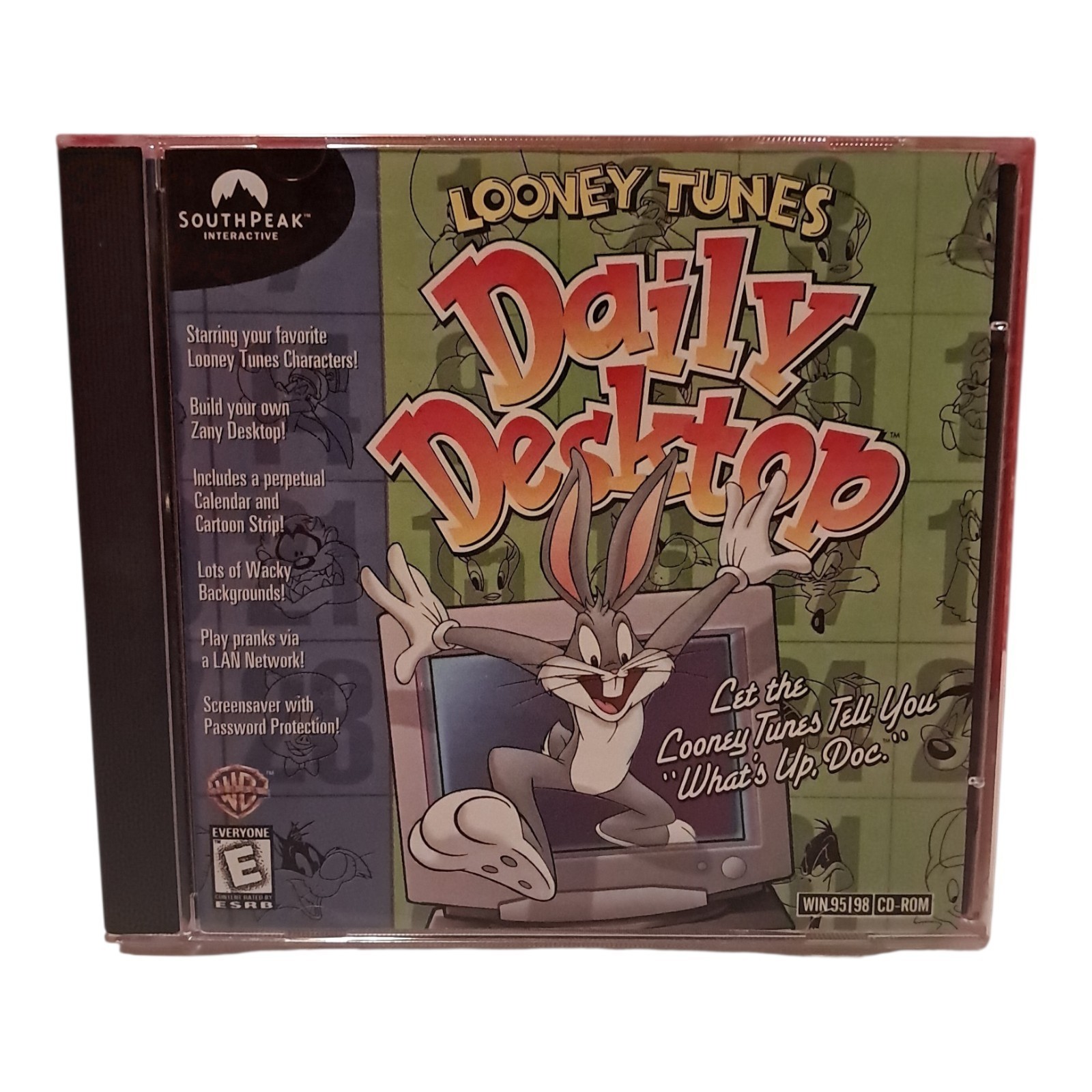 Looney Tunes Daily Desktop Southpeak 1998 Windows 95/98 CD ROM