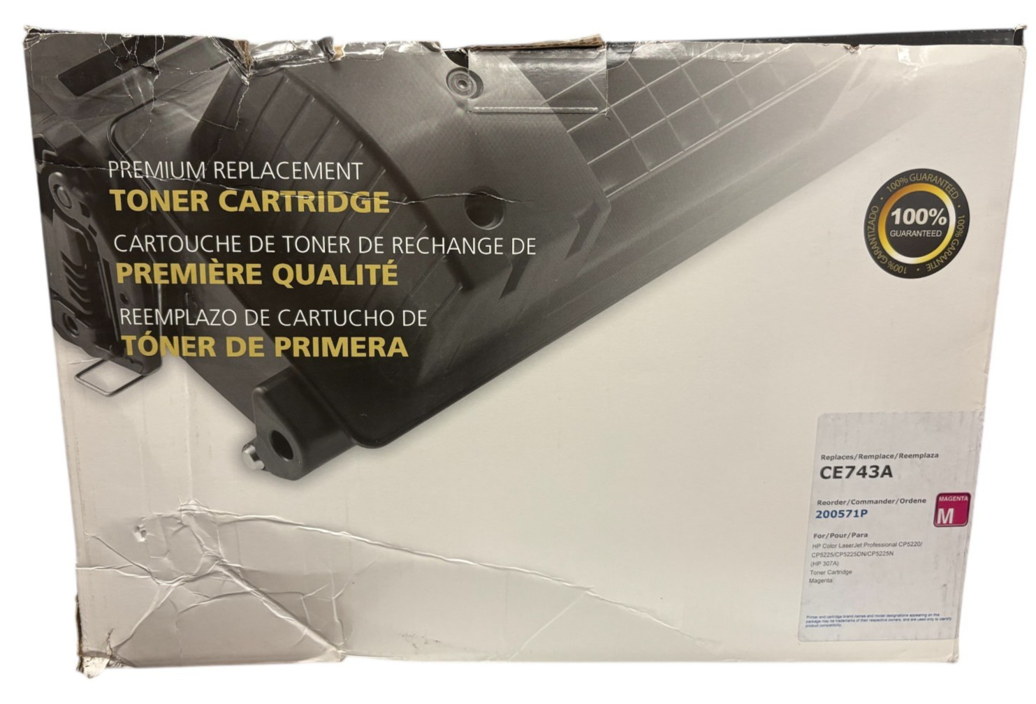 PREMIUM REPLACEMENT Magenta CE743A Toner Cartridge For HP CP5225 CP5220 CP5225dn