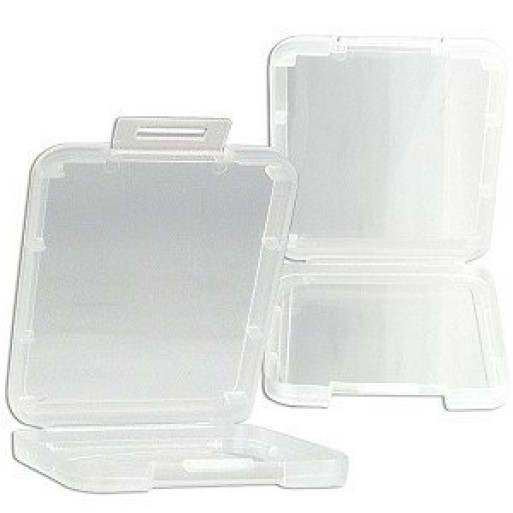 eTECH 10 Pack of Clear Plastic CF/Compact Flash Memory Card Case Holder Compatib