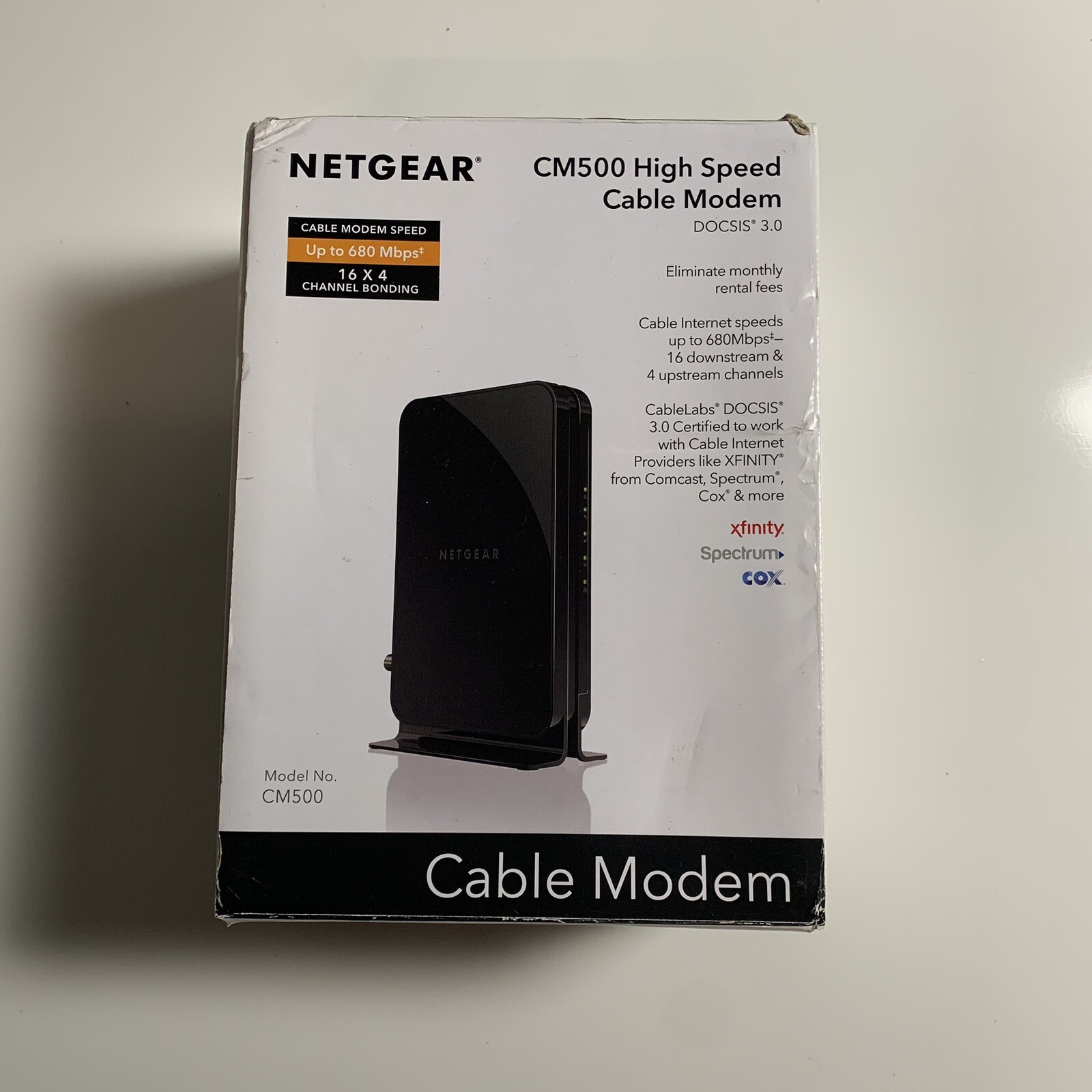NETGEAR Cm500-1aznas 16x4 DOCSIS 3.0 Cable Modem Max Download Speeds of 680mbps