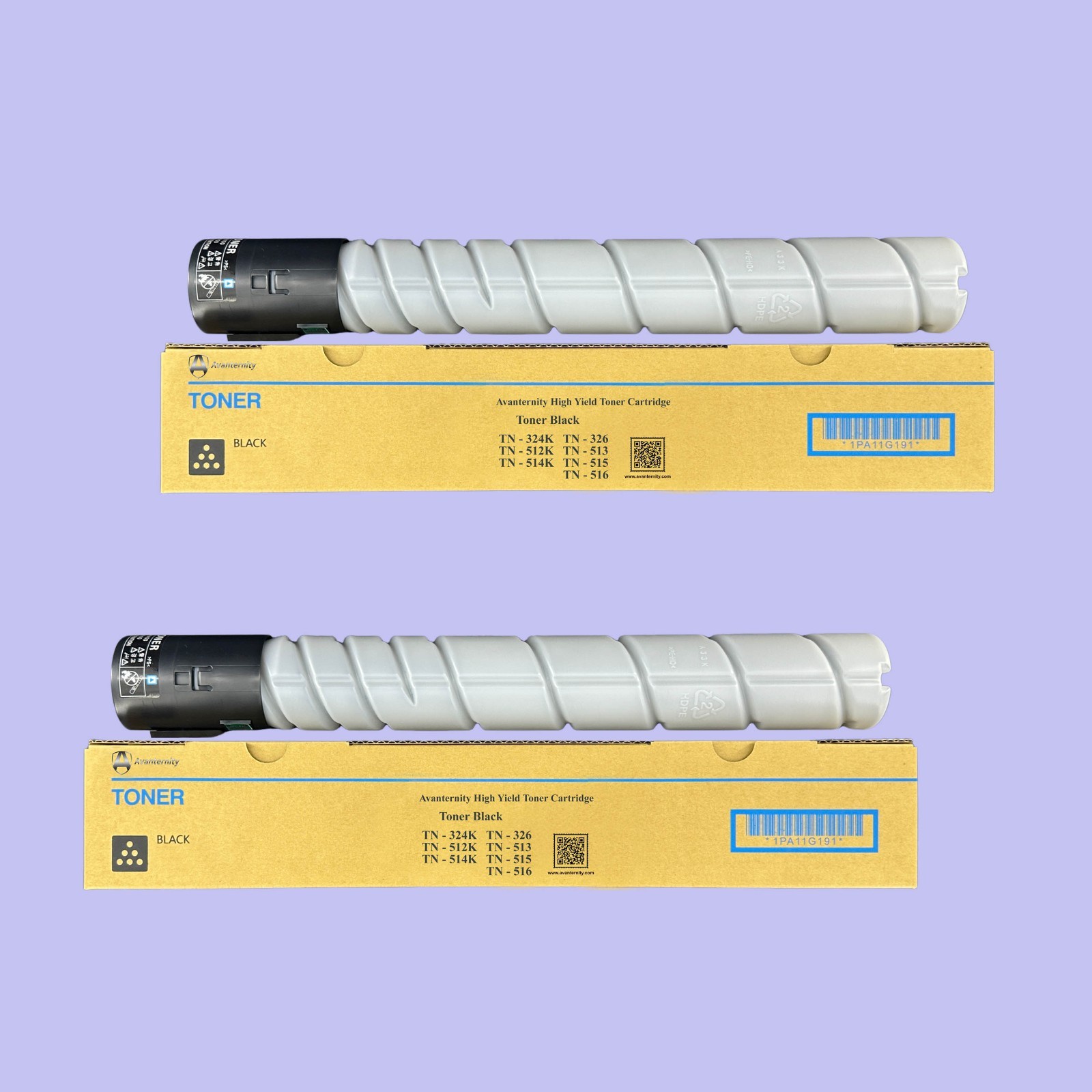 Compatible Konica Minolta TN326 Toner, for Bizhub 308e, 368e, 2 Packs of Black