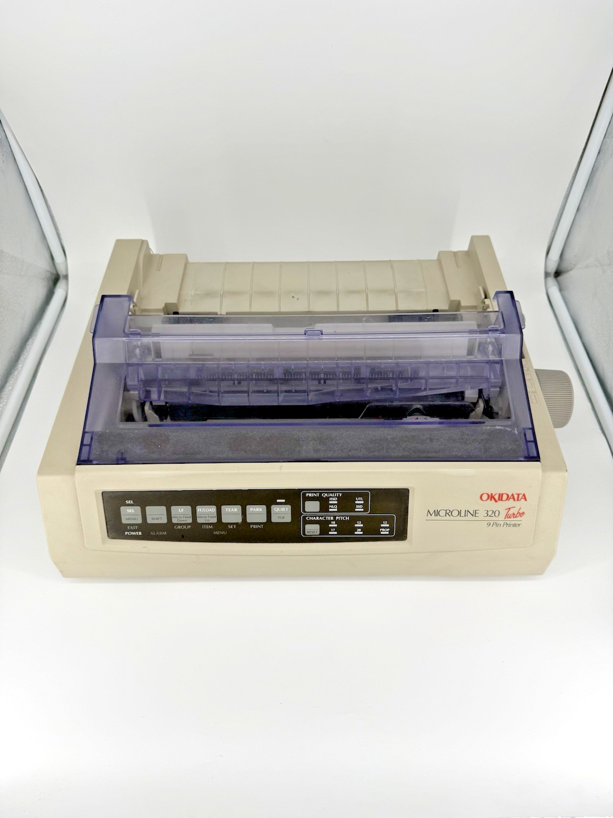 OKIDATA MICROLINE 320 Turbo Dot Matrix Printer Tested Working w/USB Serial Cable