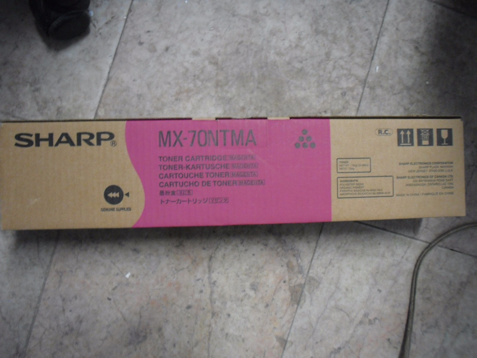 New  Genuine Sharp MX-5500N MX-6200N MX-6201N MX-7000N Magenta Toner MX-70NTMA