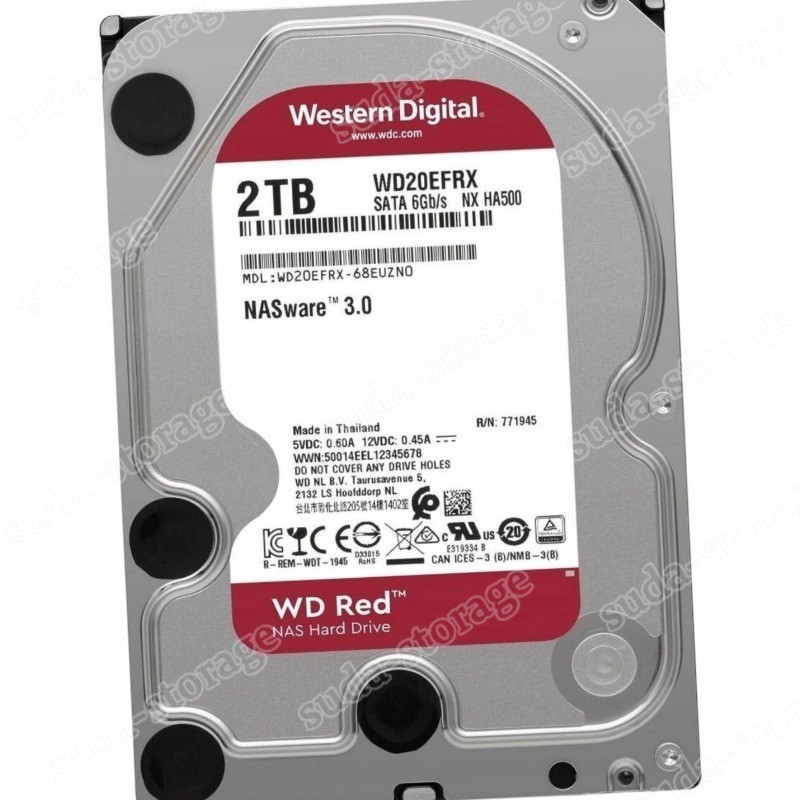 1PCS New WD Red NAS 2TB WD20EFRX 5400RPM 3.5" SATA III 64MB Internal Enterprise