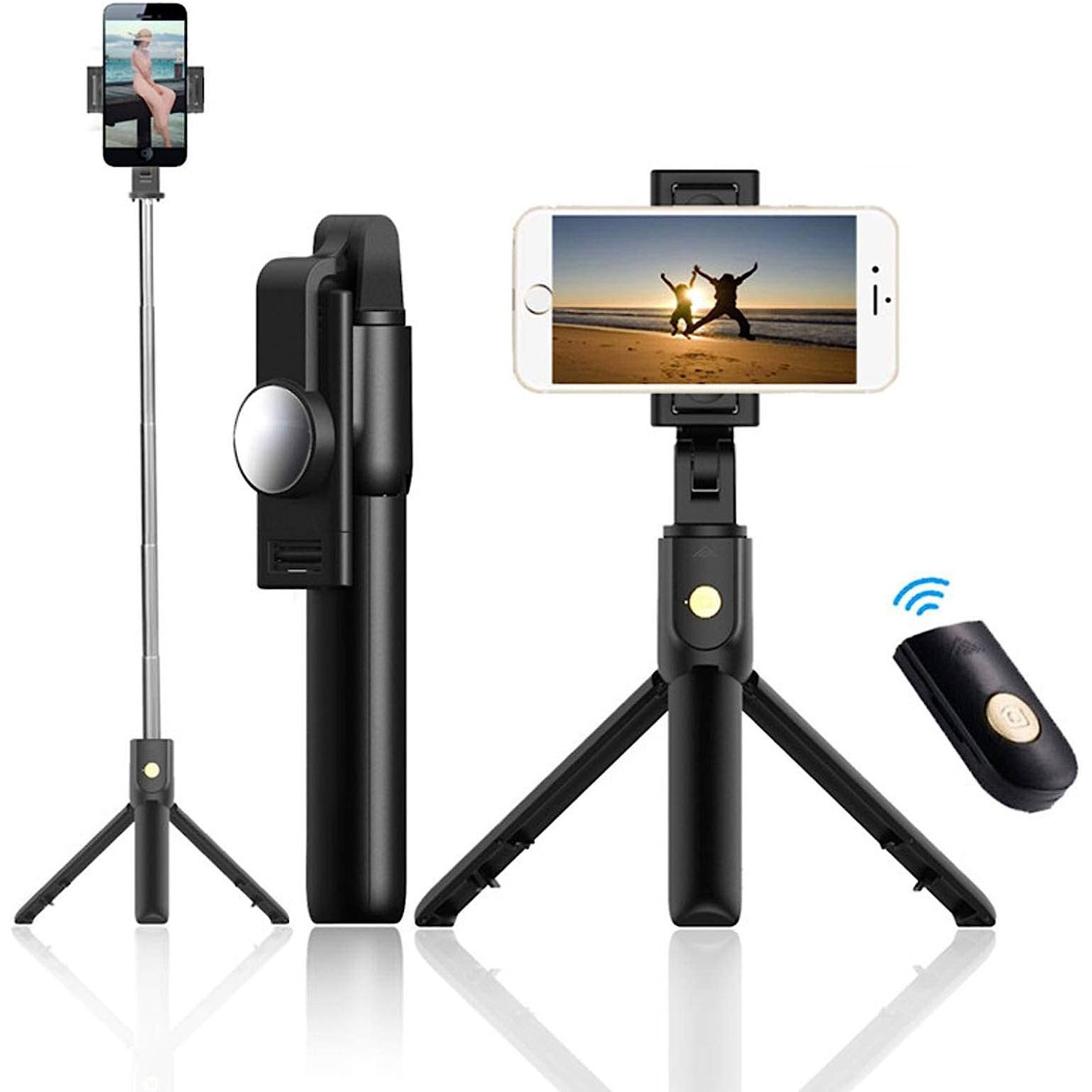 For Google Pixel 6/7/8/9/10/Pro/XL - Selfie Stick Wireless Built-in Tripod