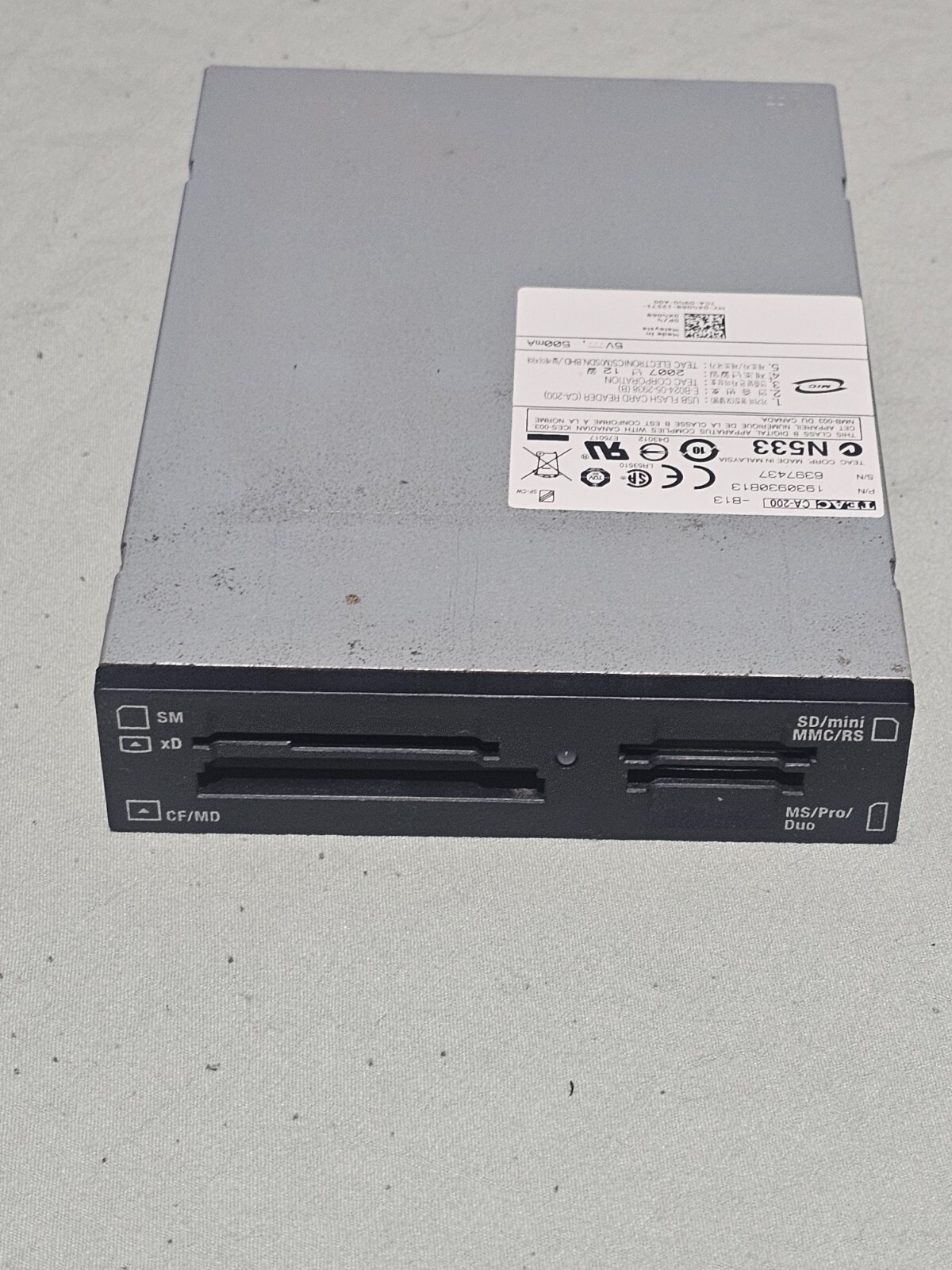 Teac CA-200 USB Multi Slot Media Card Reader Module 0XN068 w/ C