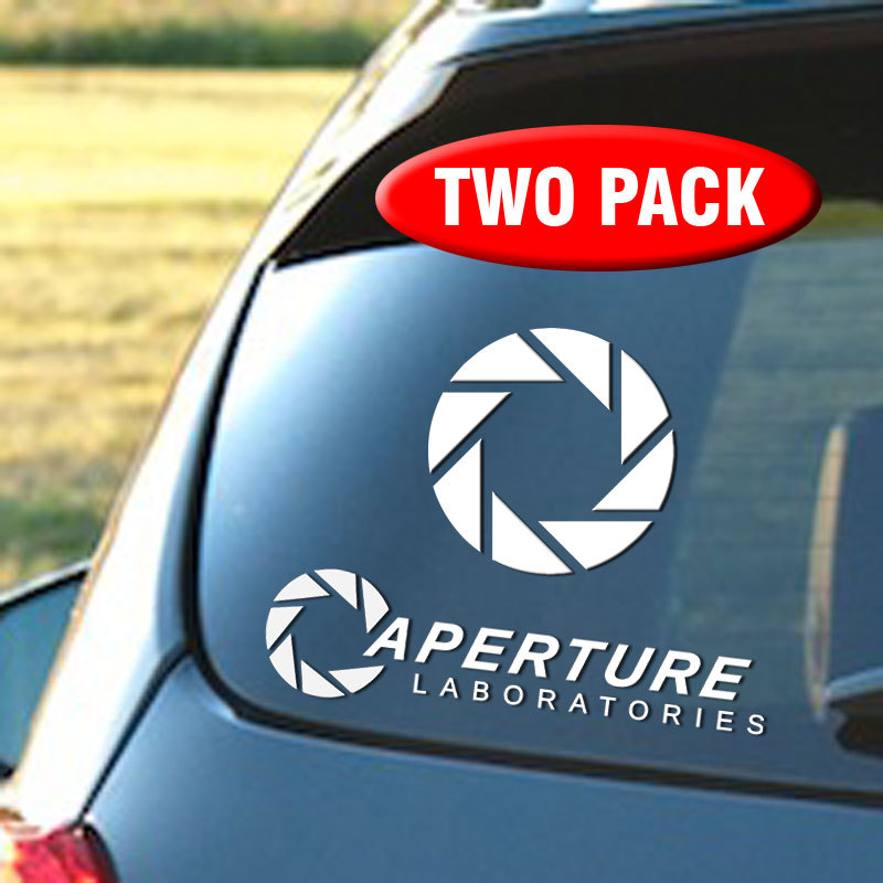 Aperture Laboratories - TWO PACK - Portal Game Vinyl Decal Sticker car truck RV