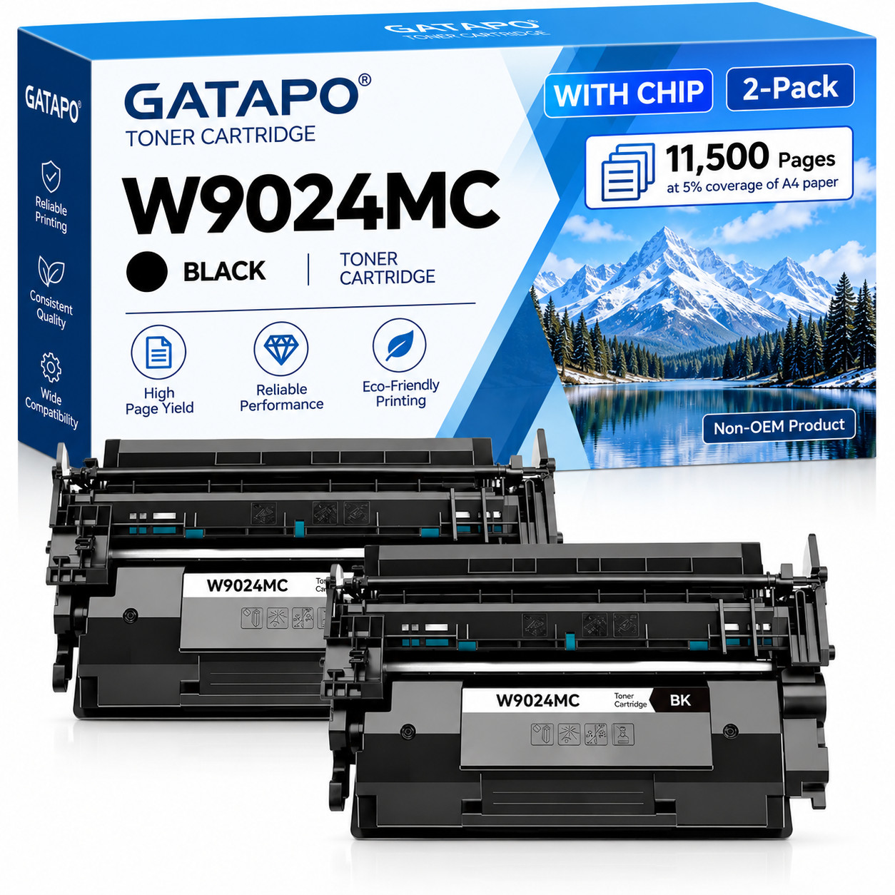 Compatible W9024MC W9024 Black High Yield Toner Cartridge Replacement