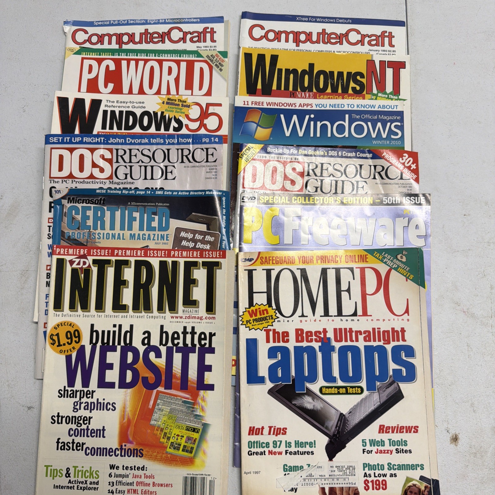 Vtg 90s,2000s  Computer Magazines Lot Of 12