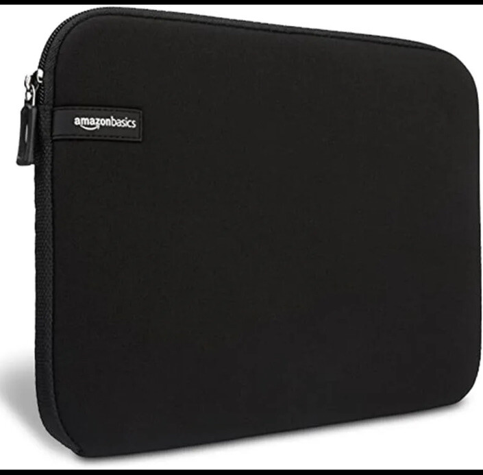 Amazon Basics 11.6-Inch Laptop Sleeve, Protective Case with Zipper BLACK