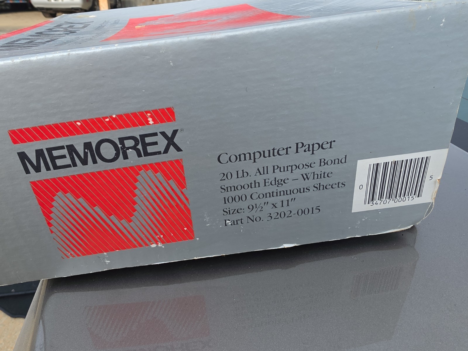1991 Memorex  Computer Paper 1000 Continuous Sheets 20 lb. 9.5x11" White