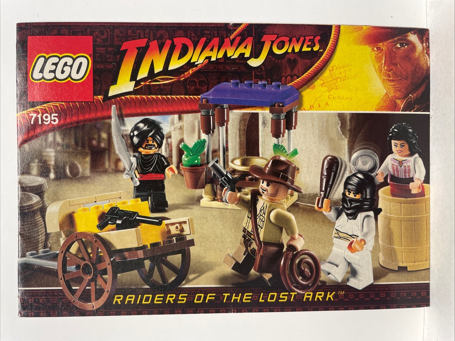 Lego Indiana Jones Instruction Manual Brochure NO LEGO "Ambush in Cairo" 7195