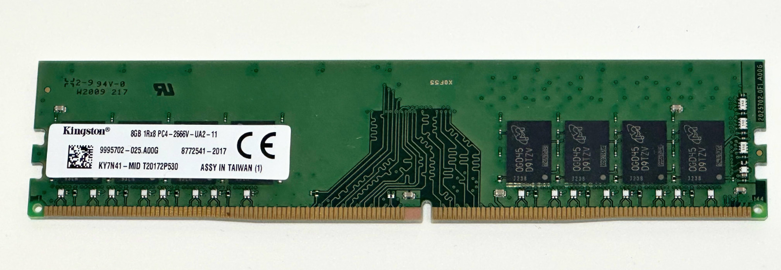 Kingston 8GB 1Rx8 PC4-2666V (9995702-025.A00G) DDR4 Desktop RAM