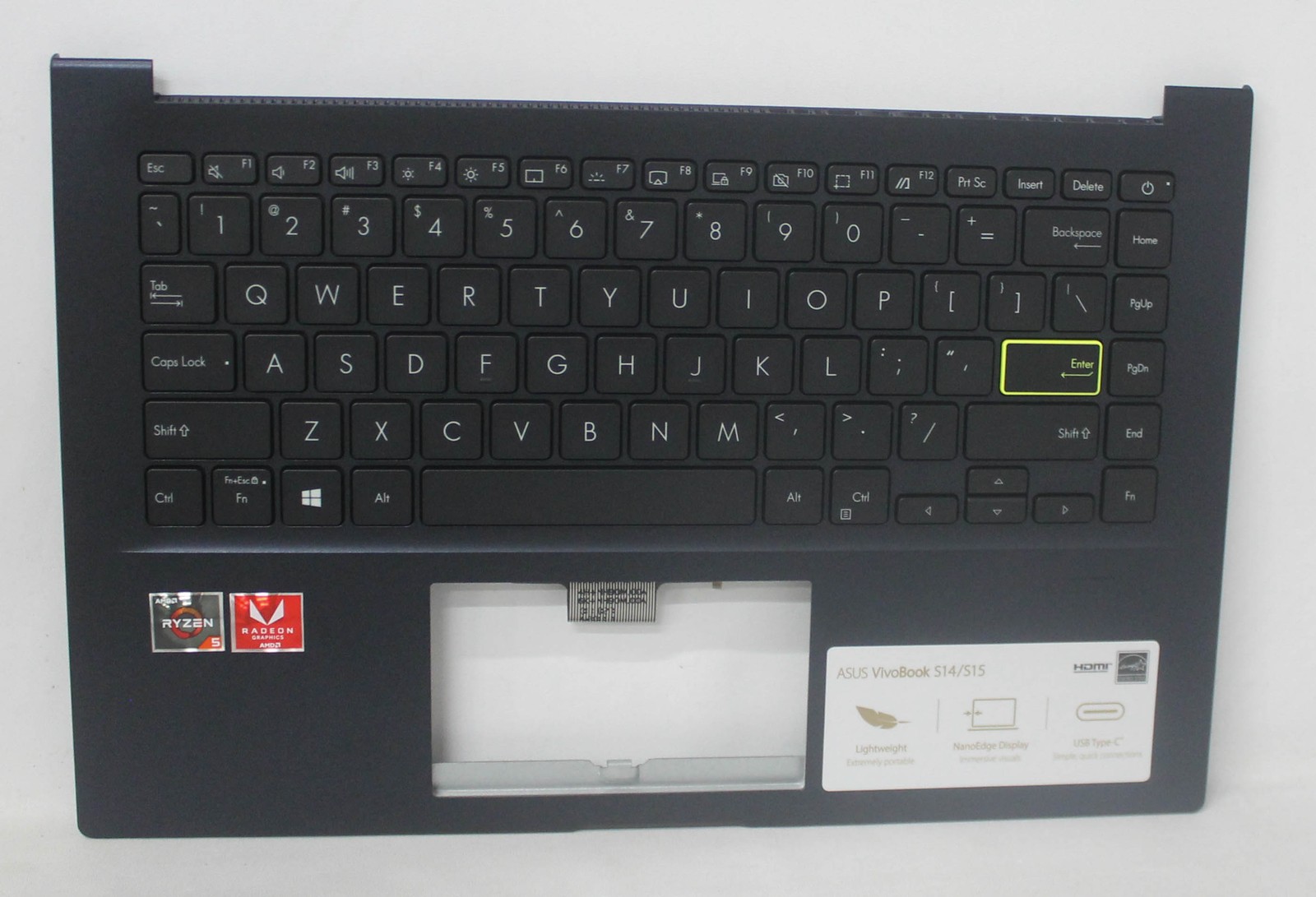 90NB0R77-R32US0 ASUS PALMREST TOP COVER W/KB US BL VIVOBOOK 14 M413DA GRADE A