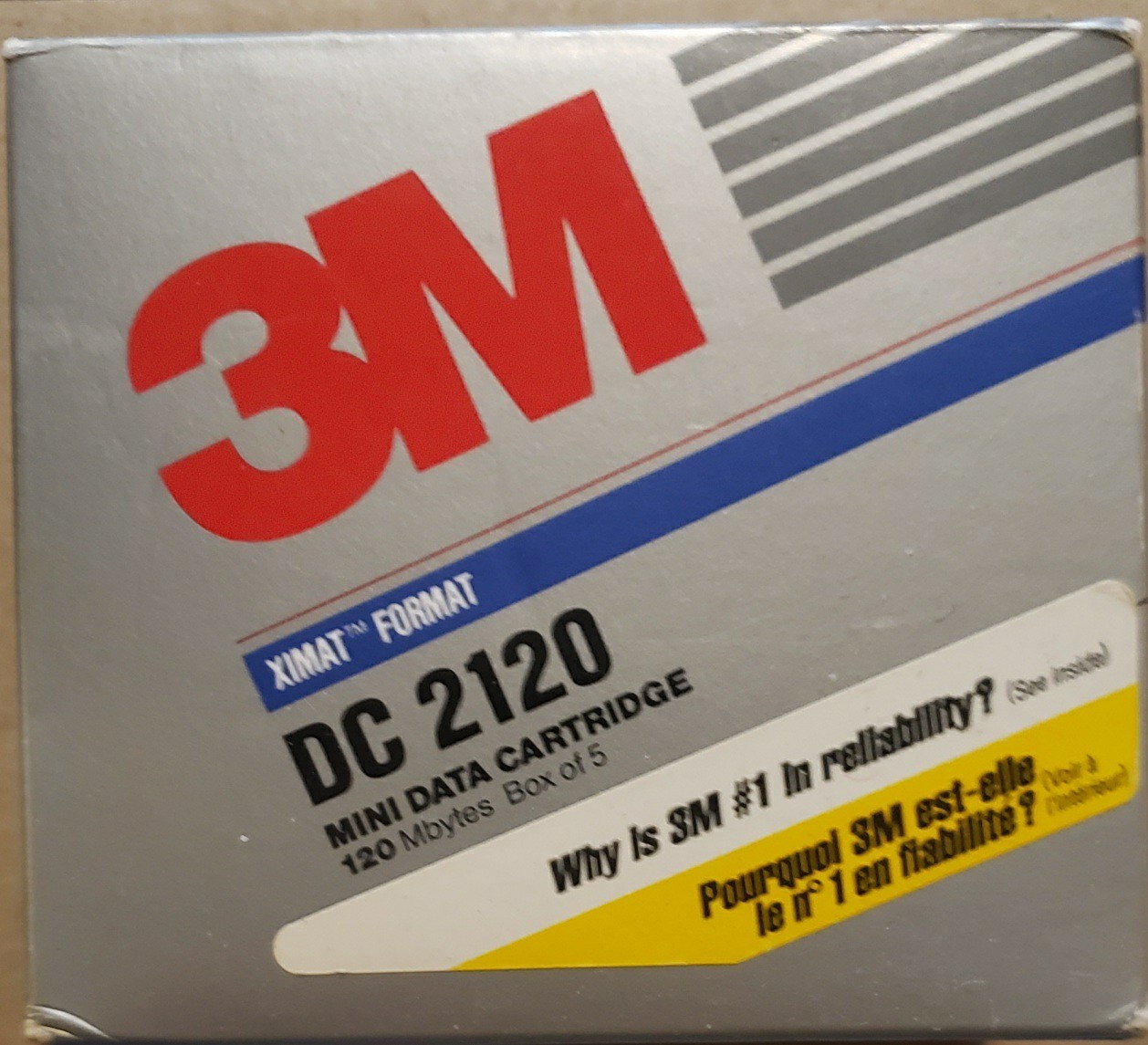 3M Mini Date Cartridge FIVE NEW SEALED DC 2120 120 Mbytes Open Box