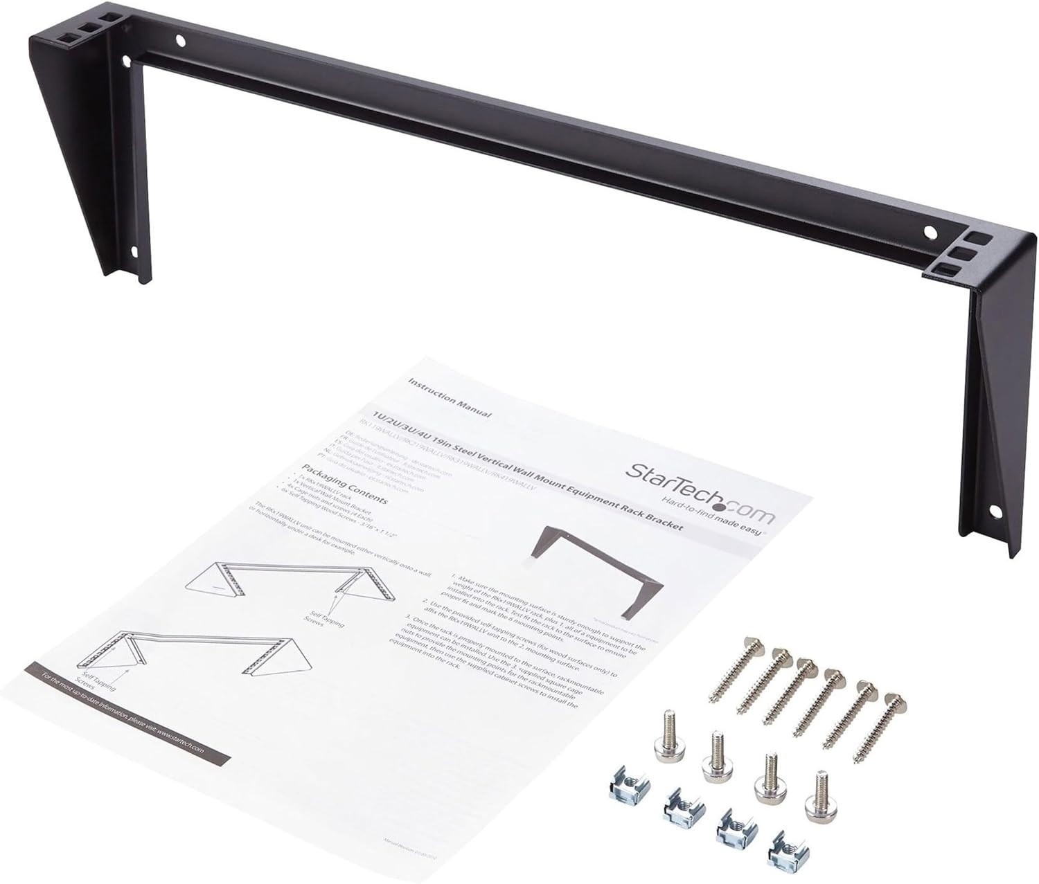 StarTech 1U Steel Wall-Mount Rack - Versatile Server & Network Equipment Setup