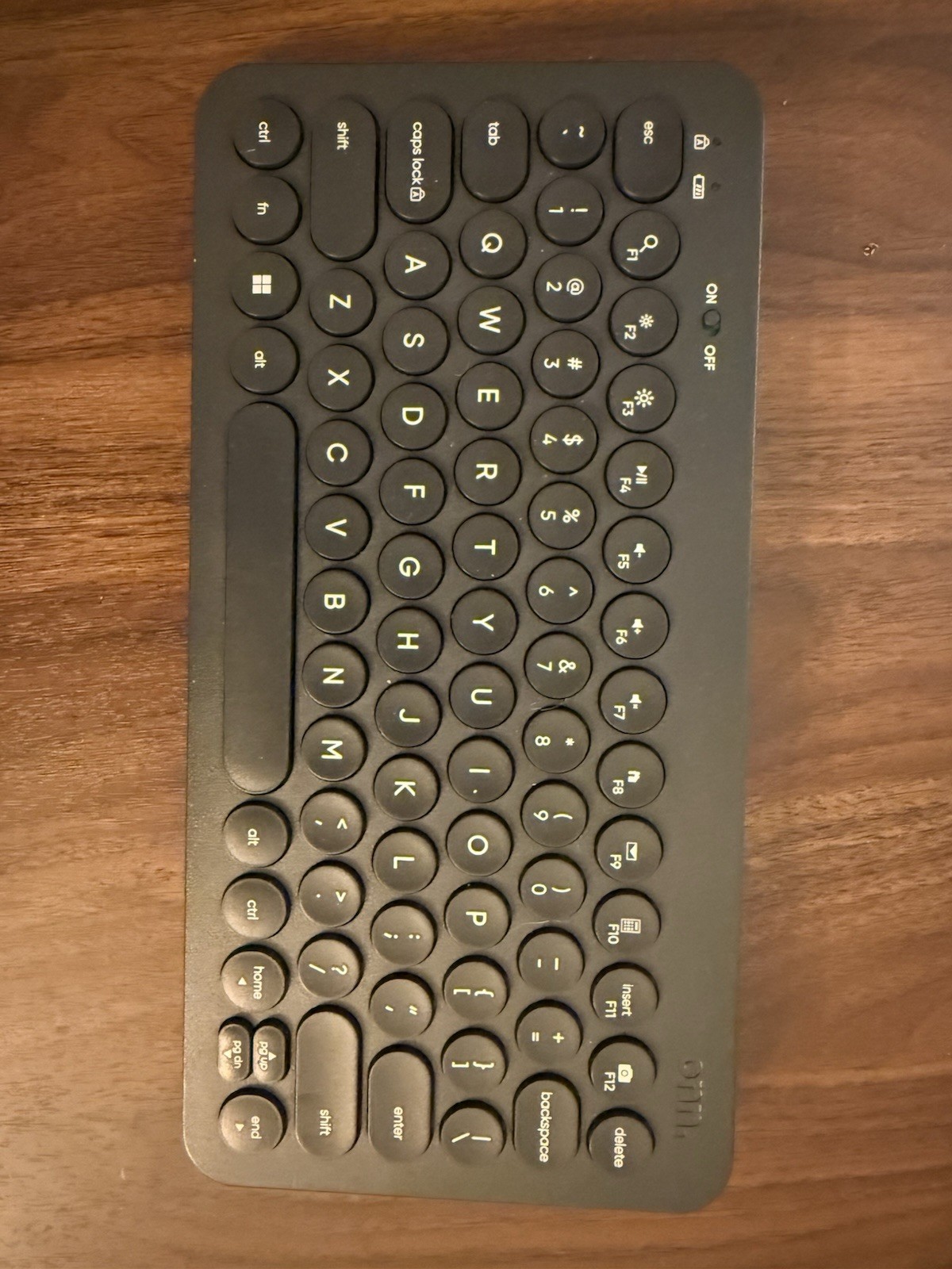 Onn. Mini Compact Wireless Office Keyboard 654786526 USB Receiver, 78-Key