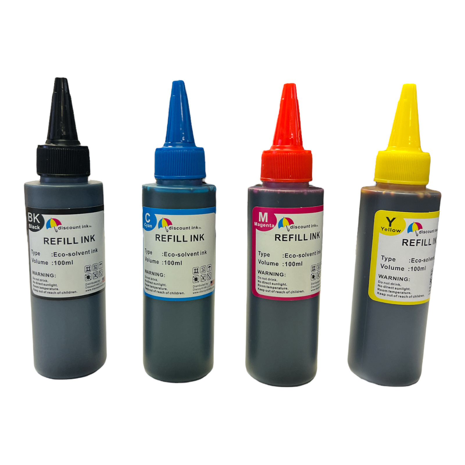 ECO Solvent (water based) ink 4X100ml Compatible with Epson printers
