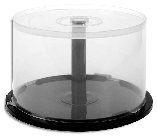 1 PIECE of 50-Disc Capacity Cakebox CD/DVD Plastic Storage Container/Spindle