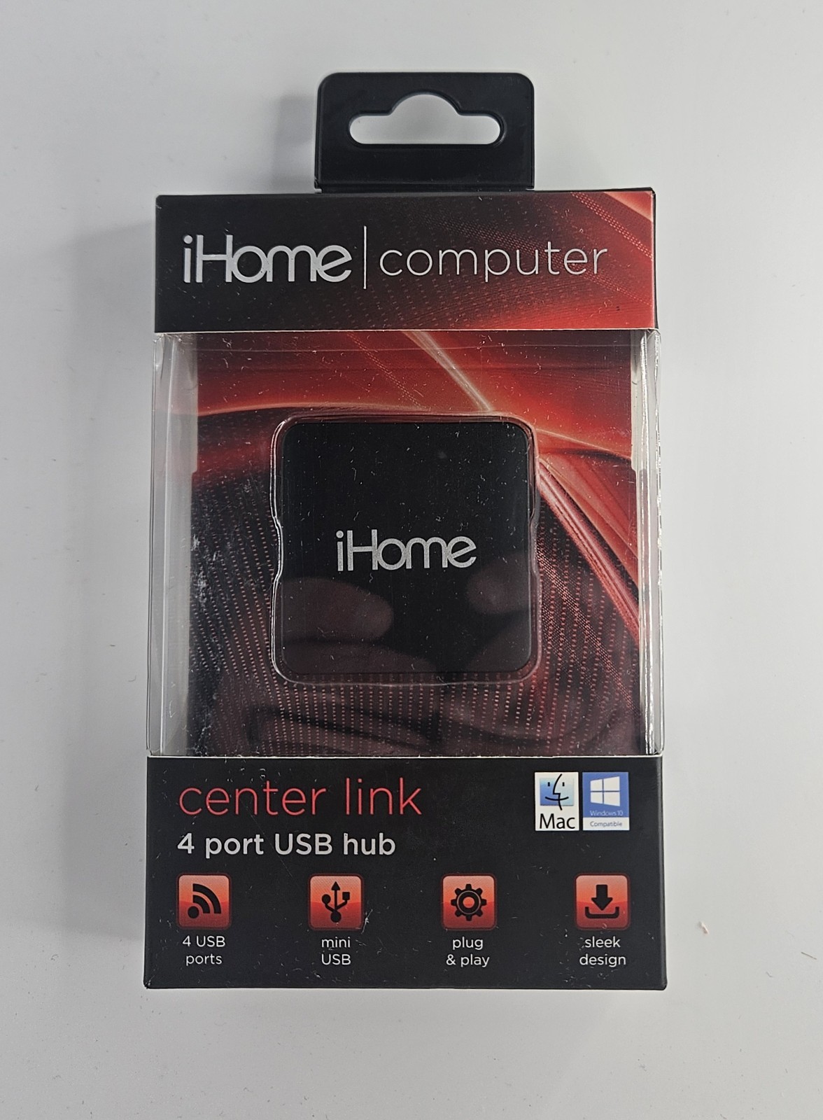 iHome Computer Center Link 4 USB Port Hub. Original Packaging 