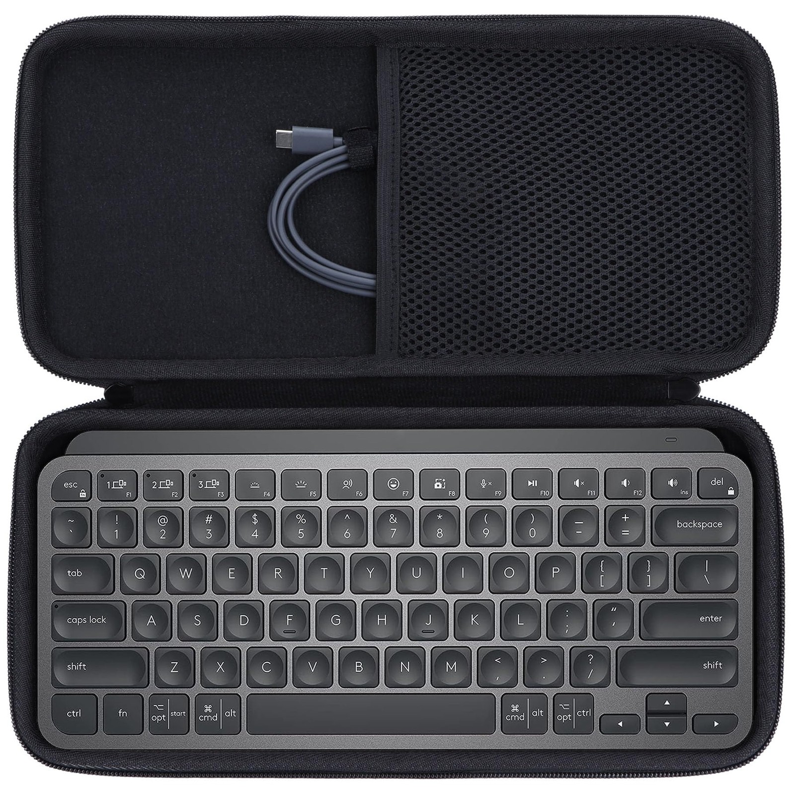 Hard Carry Case Compatible with Logitech MX Keys Mini Minimalist Illuminated ...