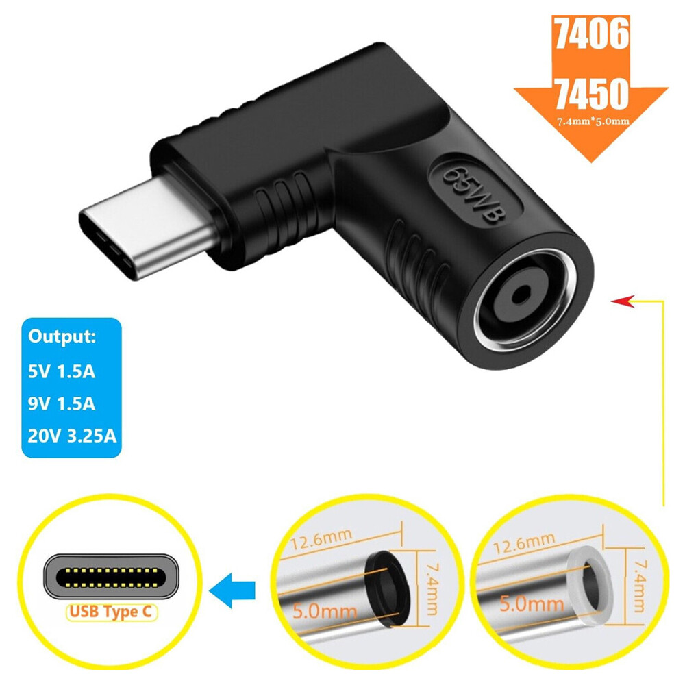 Lot Laptop Charger Converter TO USB Type C PD Power Charging Cable Adapter 7406