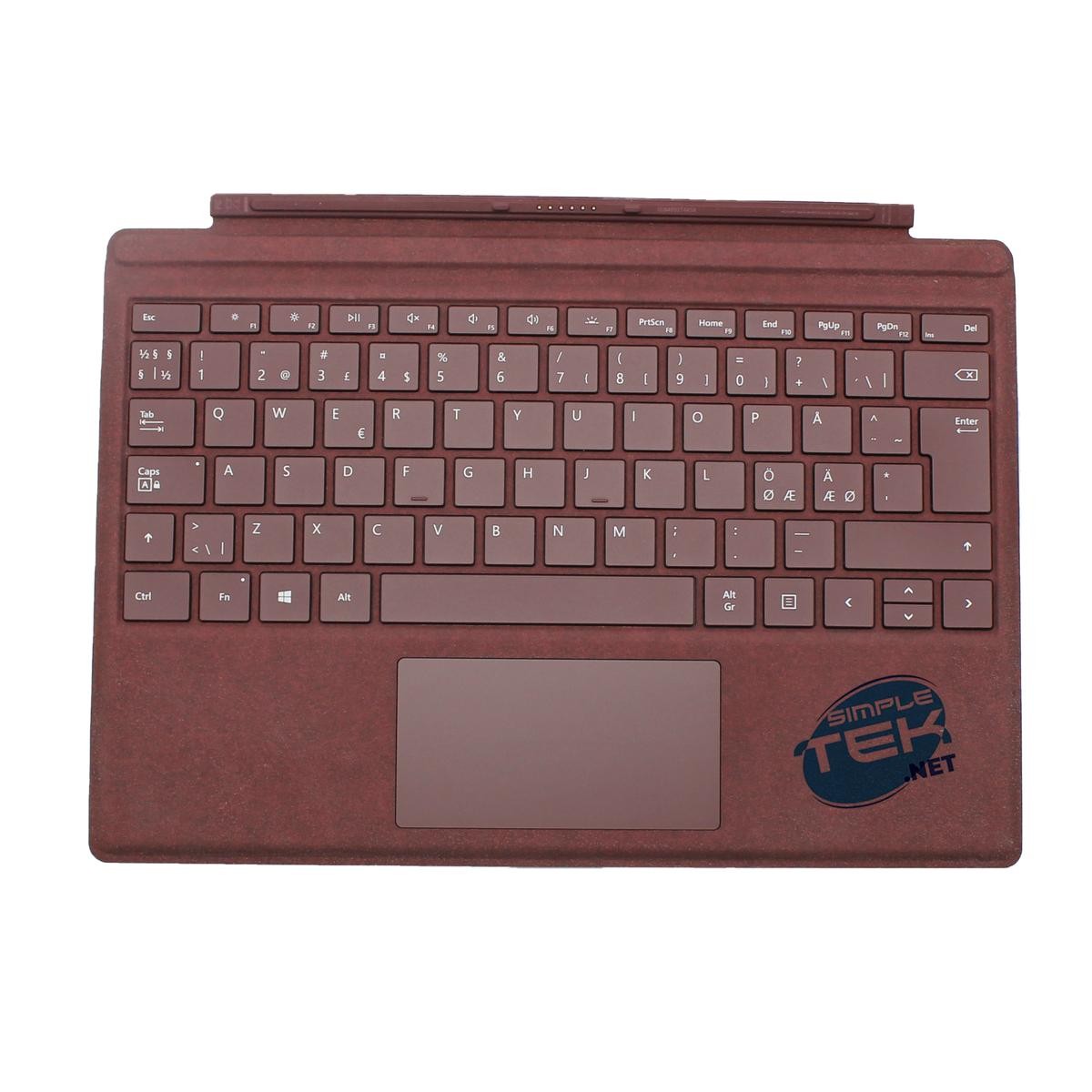 Microsoft Original Surface Pro 3 4 5 6 7 Keyboard Layout Qwerty Nordic No Sw