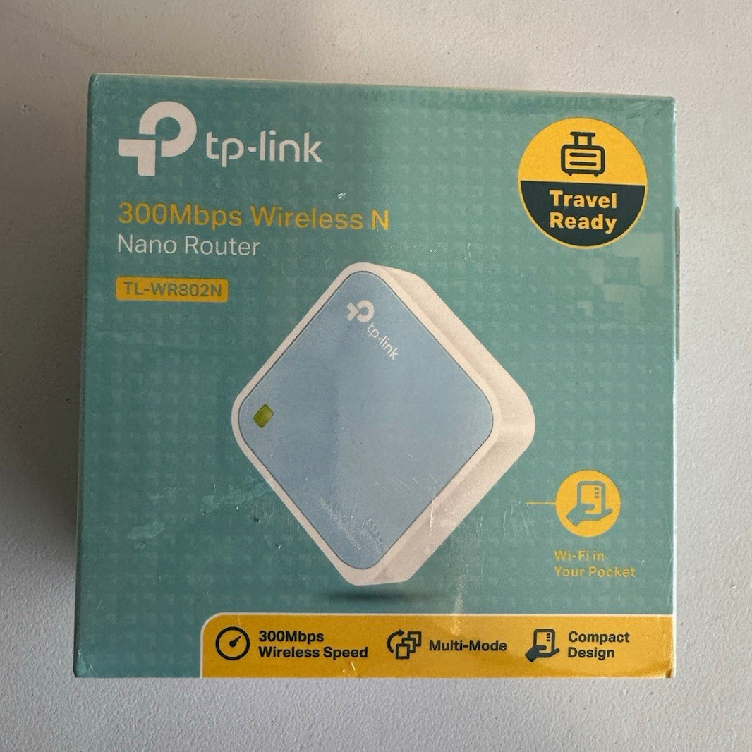 TP-LINK TL-WR802N 300Mbps Wireless N Nano Travel Router Multi-Mode White