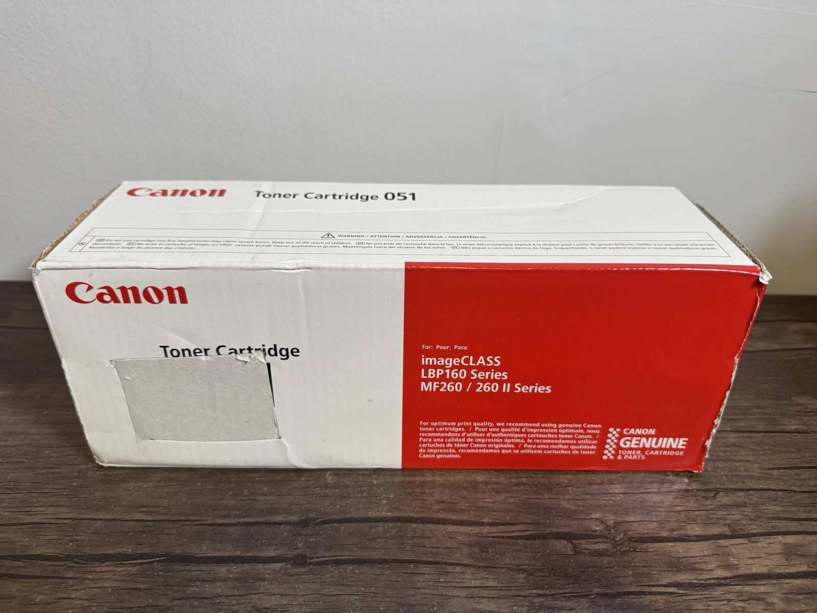 Canon 051 Black Toner Cartridge GENUINE Image CLASS LBP160 NEW SEALED