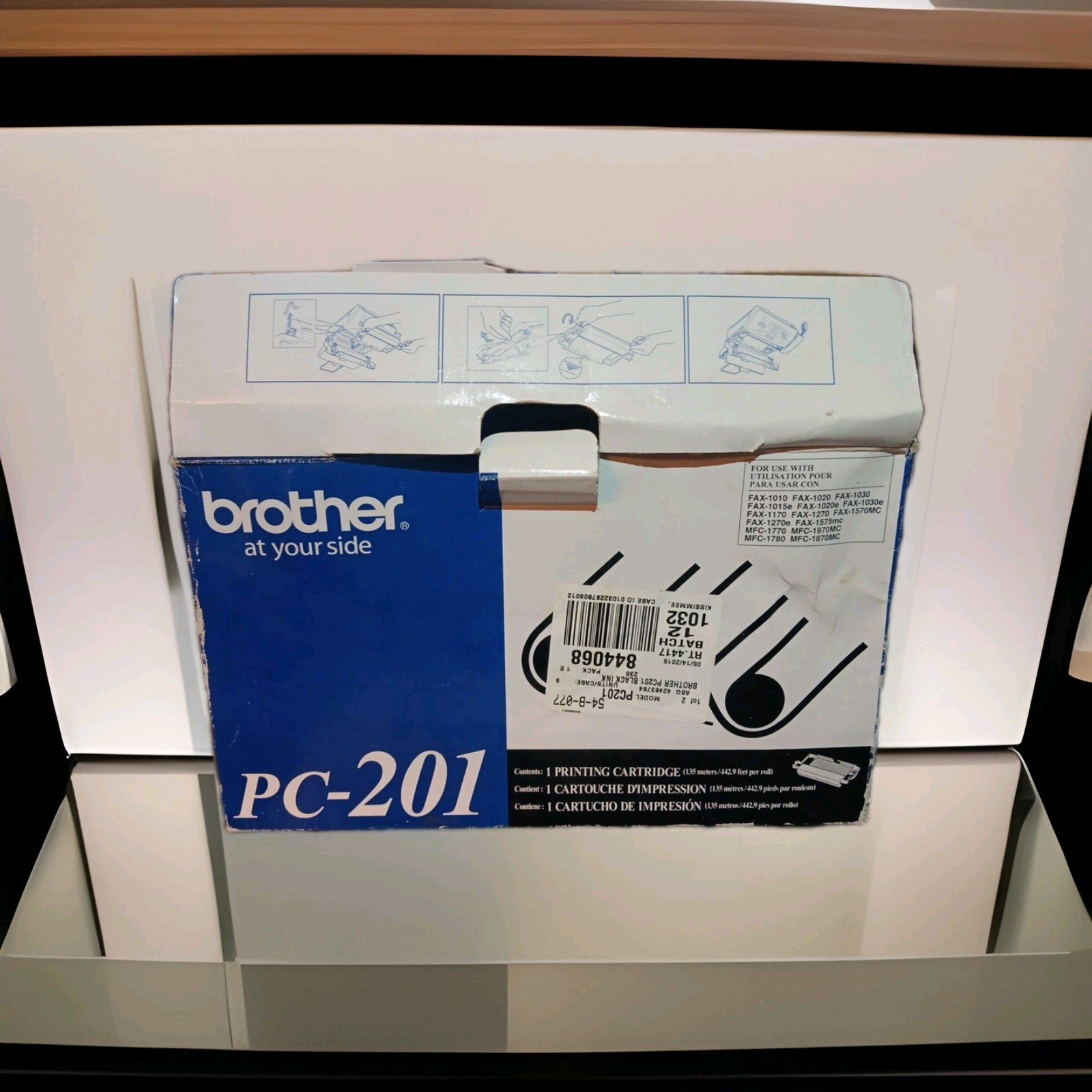 Brother PC-201 Printing Cartridge/ New w/ Box Damage/Deep Discount