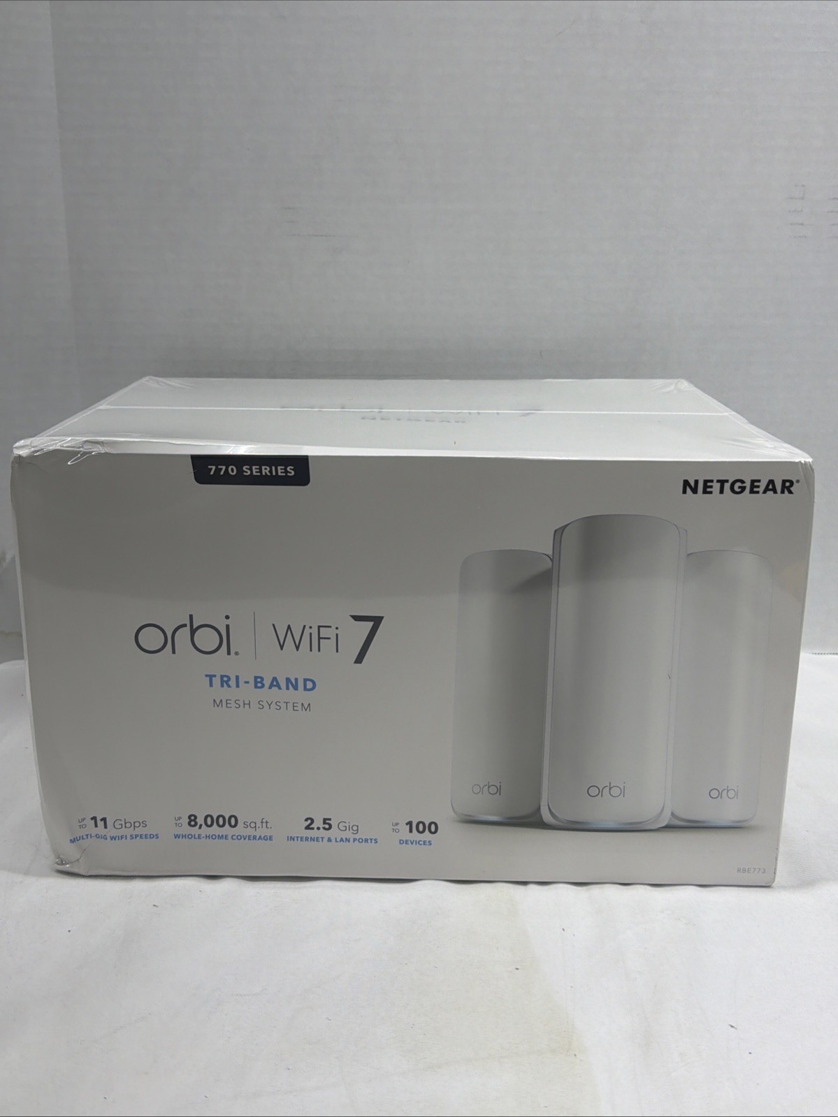 NETGEAR - Orbi 770 Series BE11000 Tri-band Mesh Wi-Fi 7 System (3-pack) - White