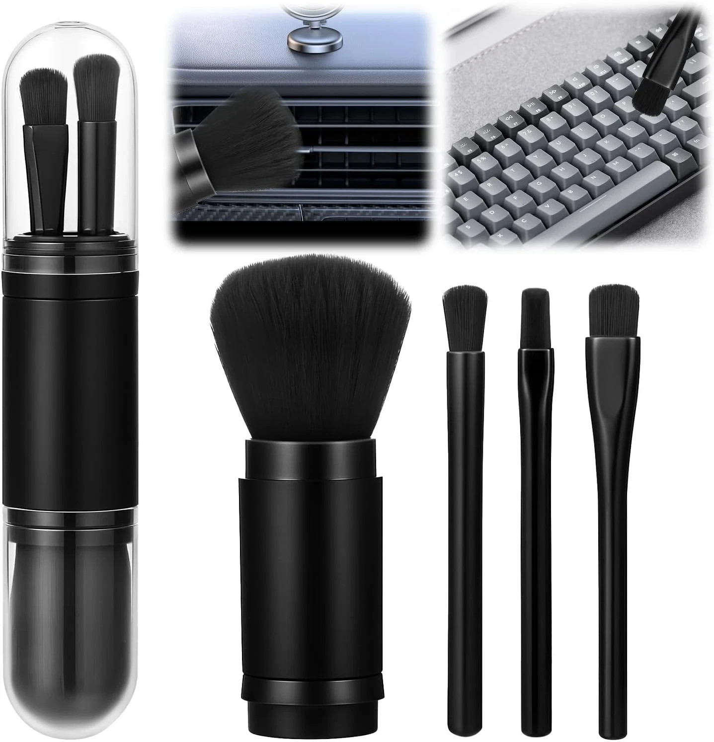 4 Pack Exquisite Duster Brush Kit, Mini Keyboard Cleaning Brushes Kit Model