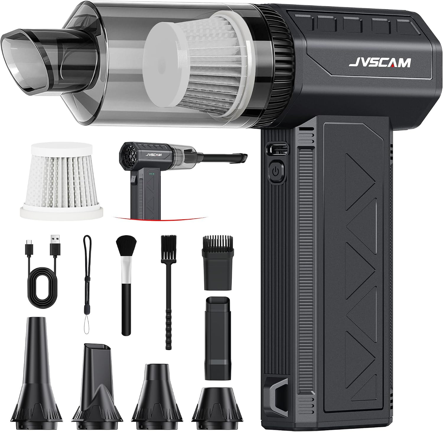 Compressed Air Duster,150000Rpm Electric Air Duster, Vacuum Cleaner & Bag Vacuum