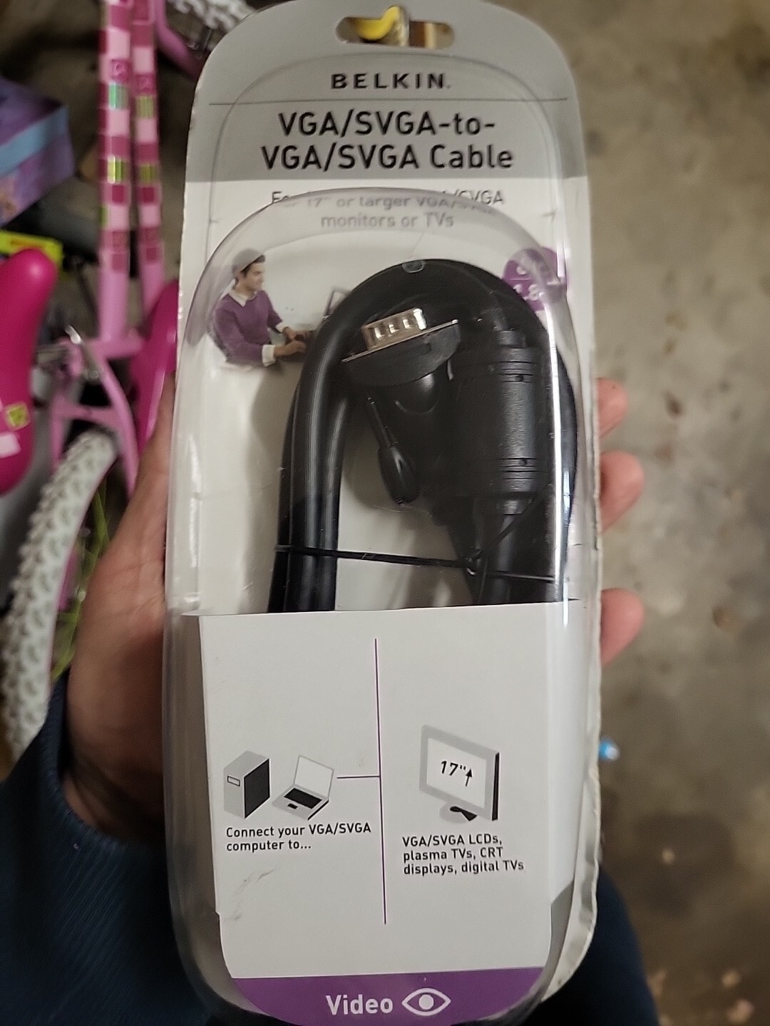 Belkin  SGA/SVGA Monitor Cable Connect Pc To Monitor. 6ft. New  F3H982A06