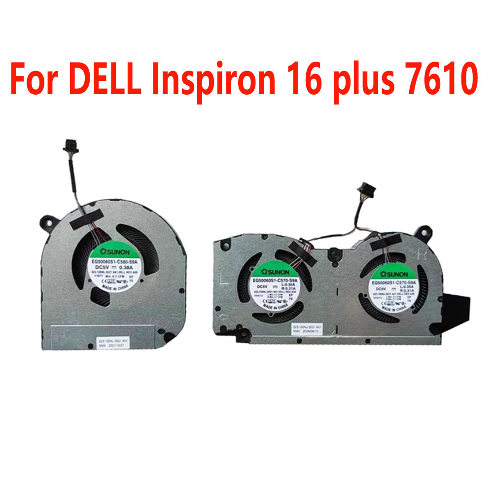 CPU GPU Cooling Fan Cooler For DELL Inspiron 16 plus 7610 05CXK8 0H1YC7 New