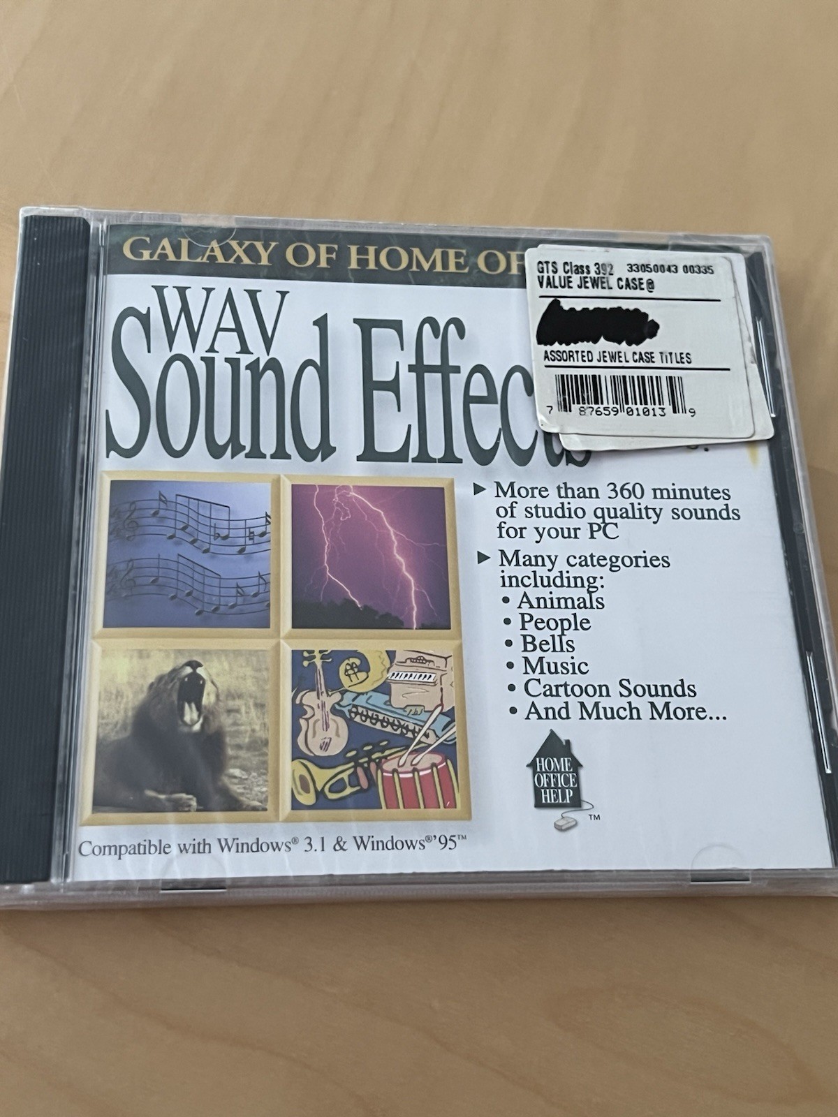 New Sealed WAV Sound Effects Home Office Help CD For Windows 3.1 & Windows 95