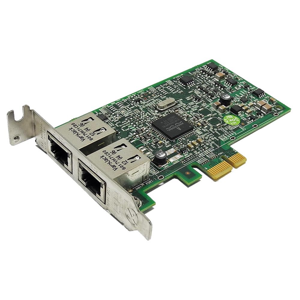 HP BroadCom 332T Dual Port PCIe x1 GbE Network Card 616012-001 LP
