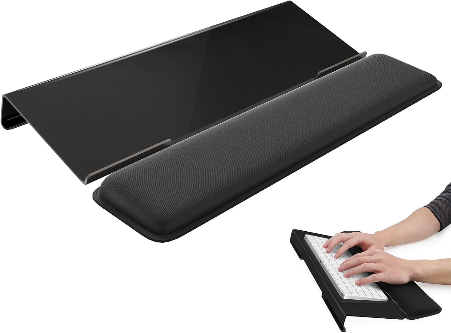 Laborio Computer Keyboard Wrist Rest, Keyboard Riser Stand for Desktop