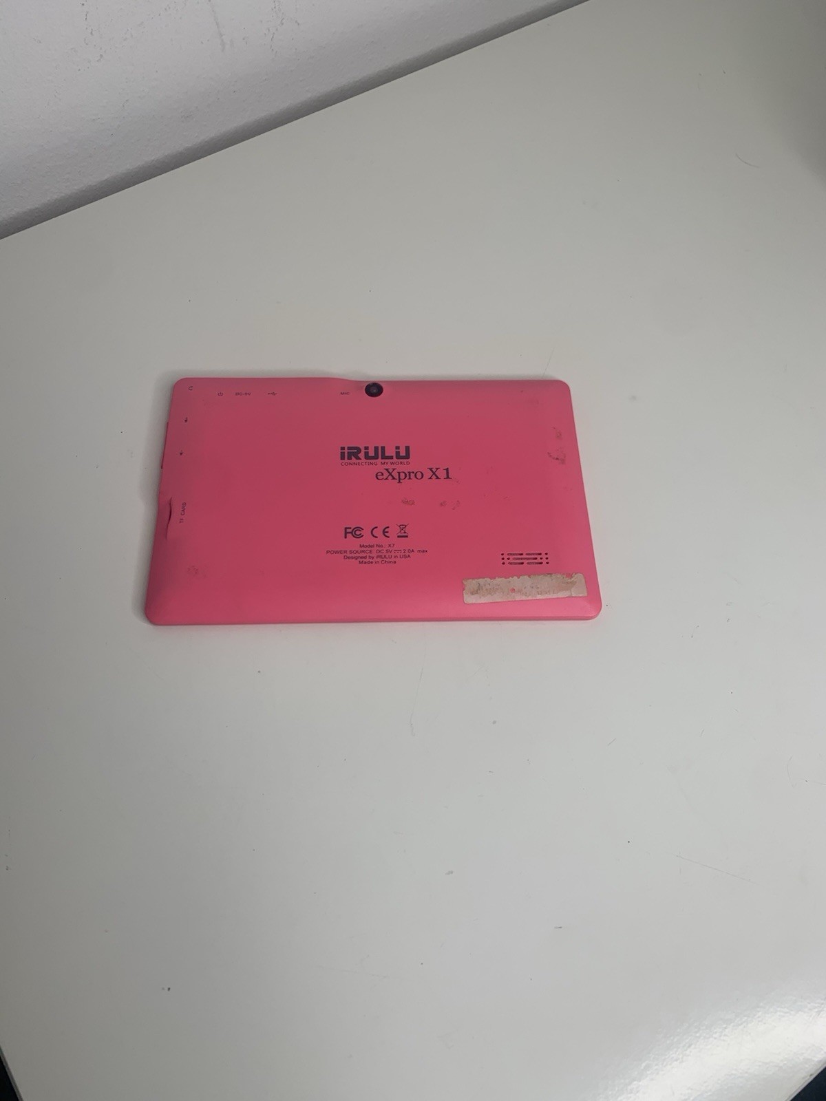 iRULU eXpro X1 (Model X7) Pink Tablet Works No Charger Read Description