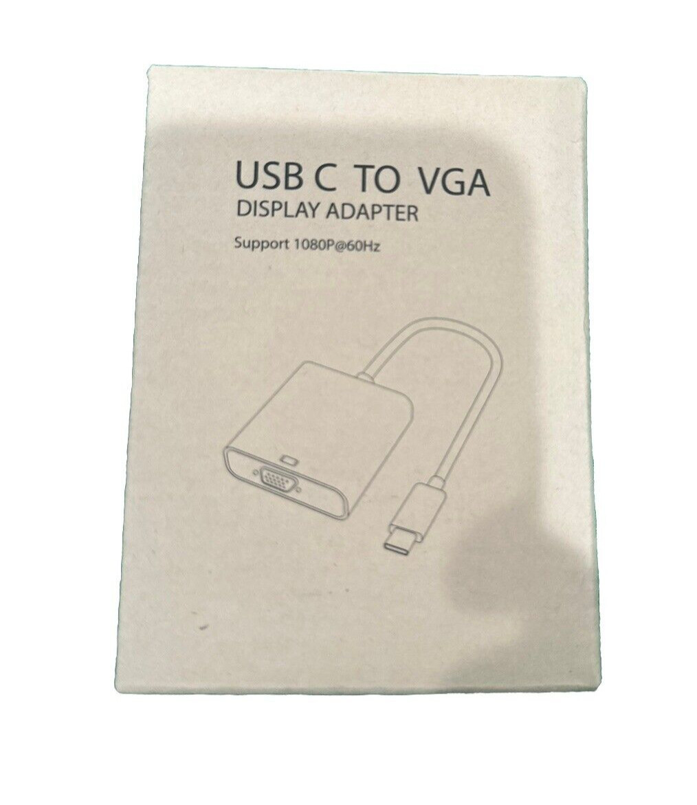 USB C To VGA Display Adapter  1080p@60Hz - Brand new