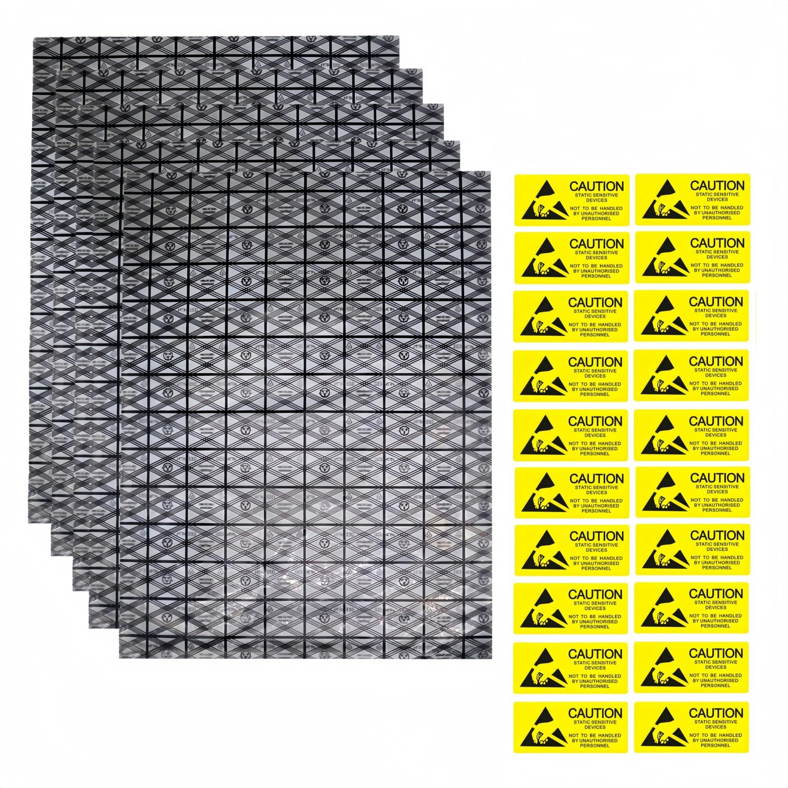 20 Pack Reusable Large Anti Static Bags with Antistatic Sticker