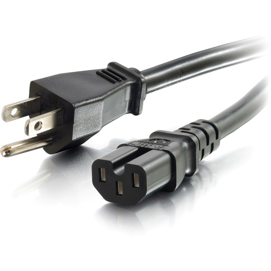 100x Bulk Lot 6ft Notched 18AWG IEC C15 3 Prong Power Supply Cords Cables