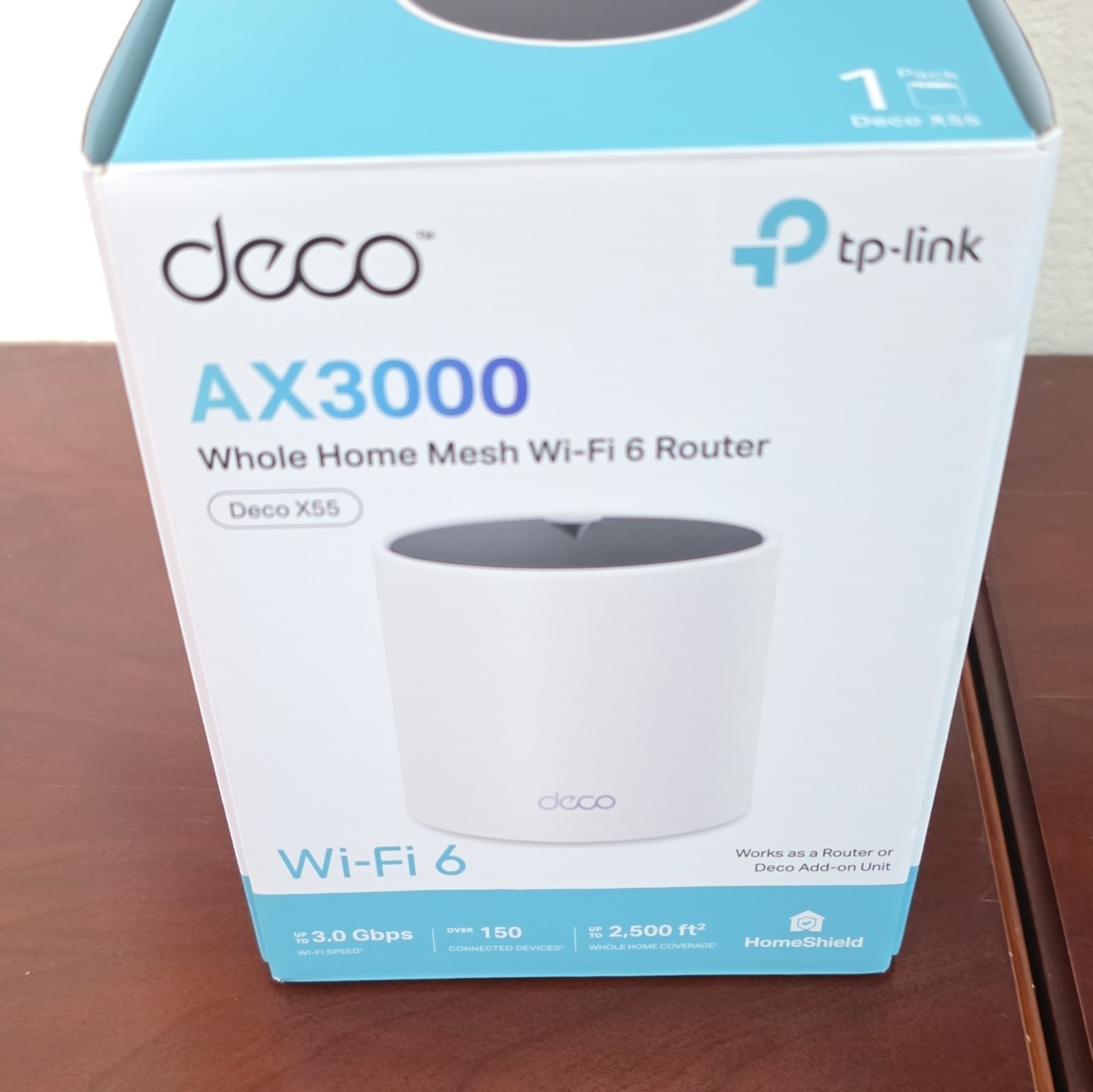 TP-LINK Deco X55 AX3000 Wi-Fi 6 Mesh Router 1-Pack White 3 LAN 1Gbps