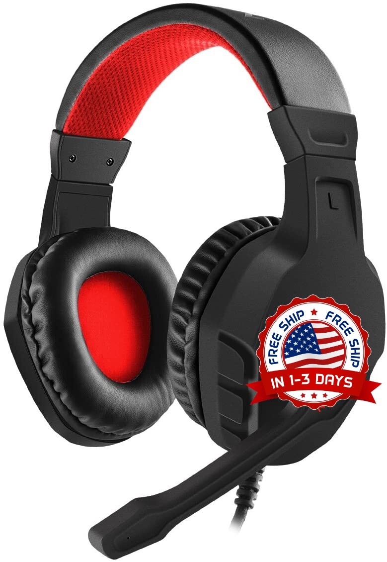 Auriculares juegos para PC PS4 laptop xbox one mac iPad 3.5mm con micrófono NUEV