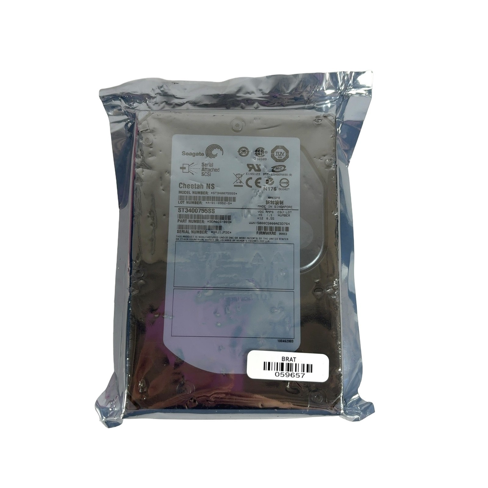 ST3400755SS - 400GB SAS Cheetah NS 10KRPM 16M For PowerVault MD3000