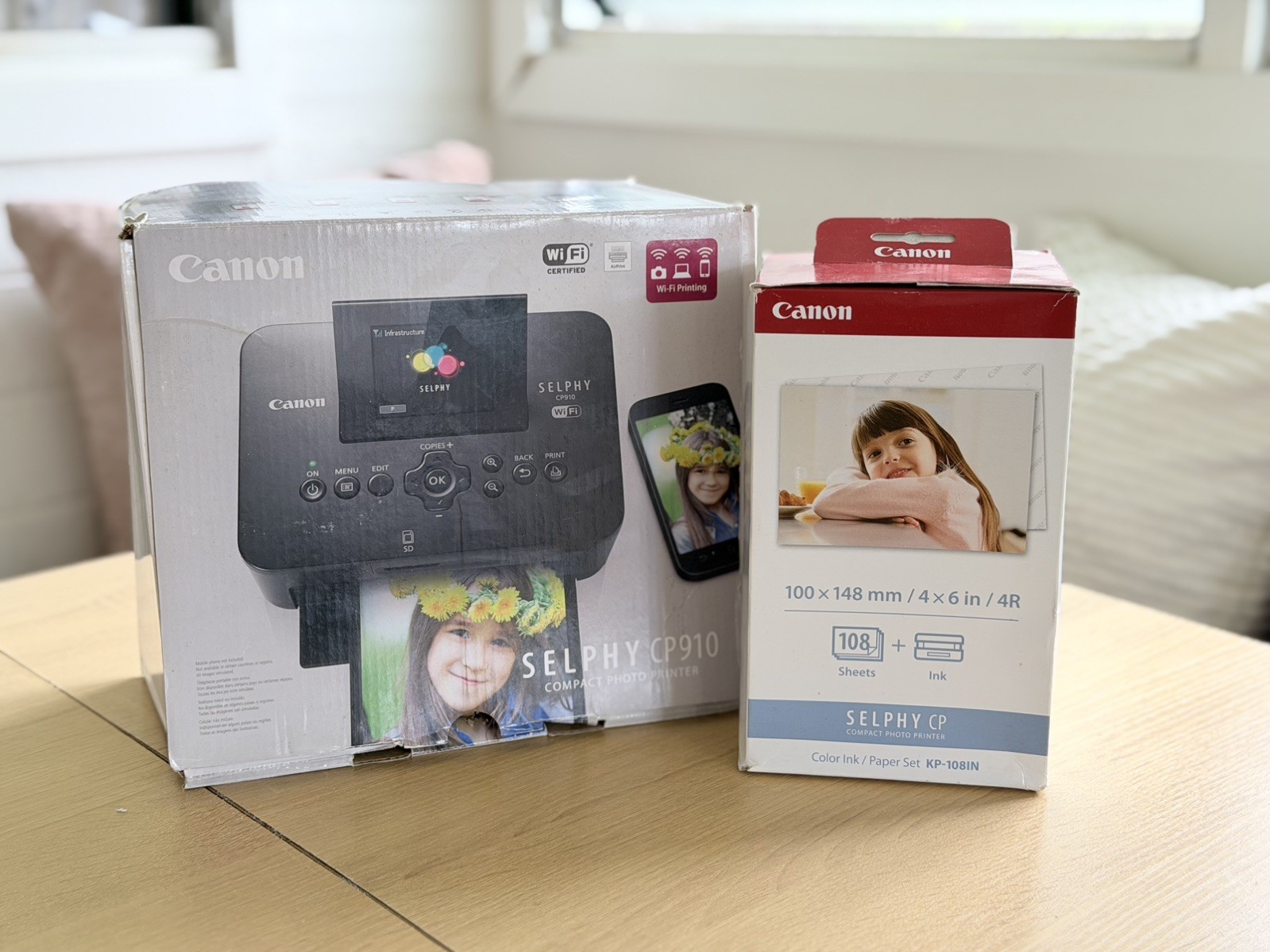 Canon SELPHY CP910 Dye Sublimation Color Photo Printer  W/  KP 108 ink + Paper 