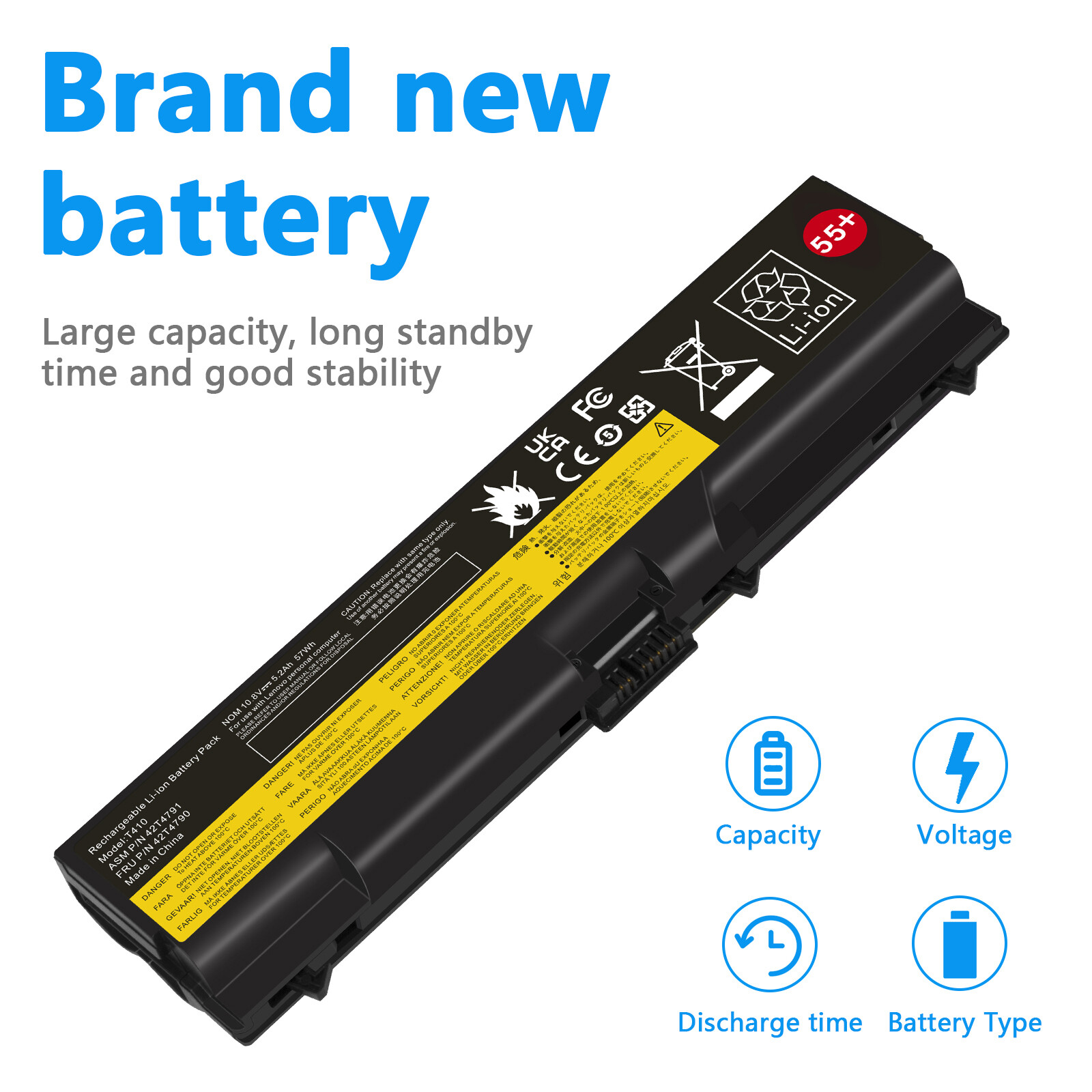 2 Types Battery for Lenovo Thinkpad T410 T420 T510 T510i T520 SL410 SL510 New