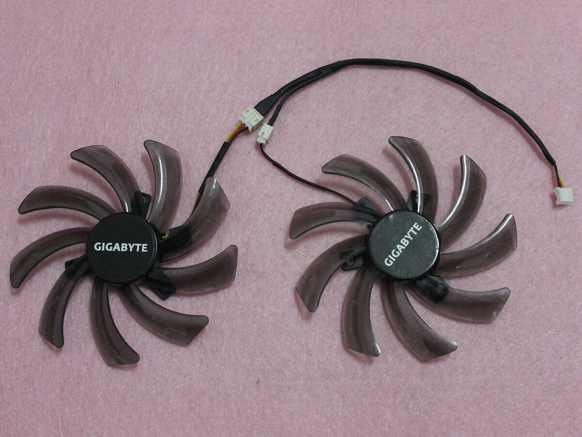 Pair Fans Cooler Fan For GIGABYTE GTX 650 660Ti PLD10010S12H 95mm Graphics Card