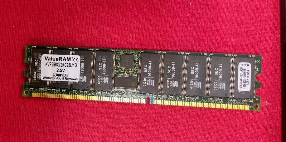 Kingston KVR266X72RC25L/1G DDR RAM DIMM 1Gb DDR-266 PC2100 184pin ECC