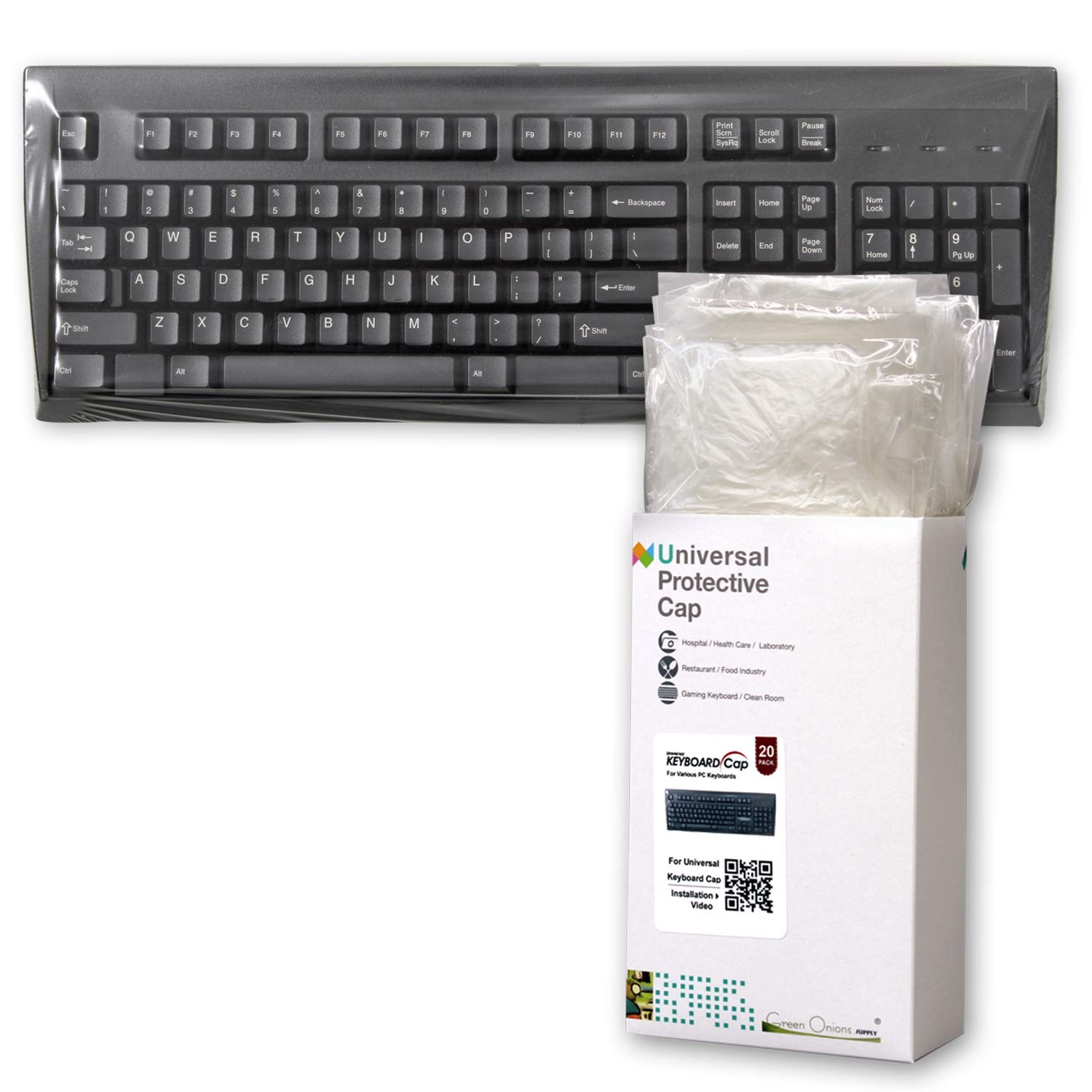 Green Onions Supply Universal Keyboard Cap [20-Pack] – Universal Fit Desktop